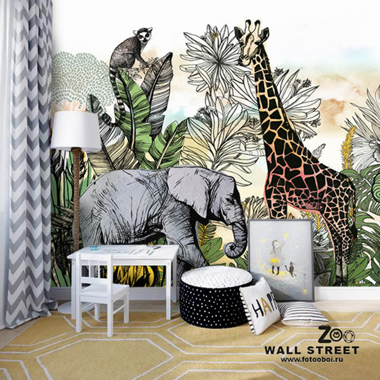 Фотообои и фрески из коллекции «ZOO» Wall Street!