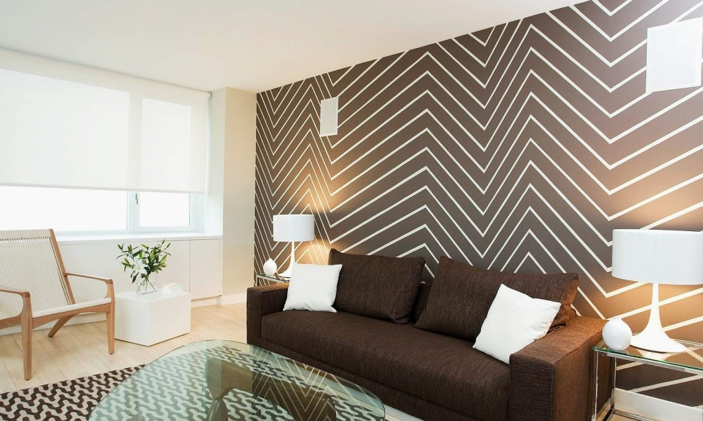 Комбинированные обои - акцентная стена